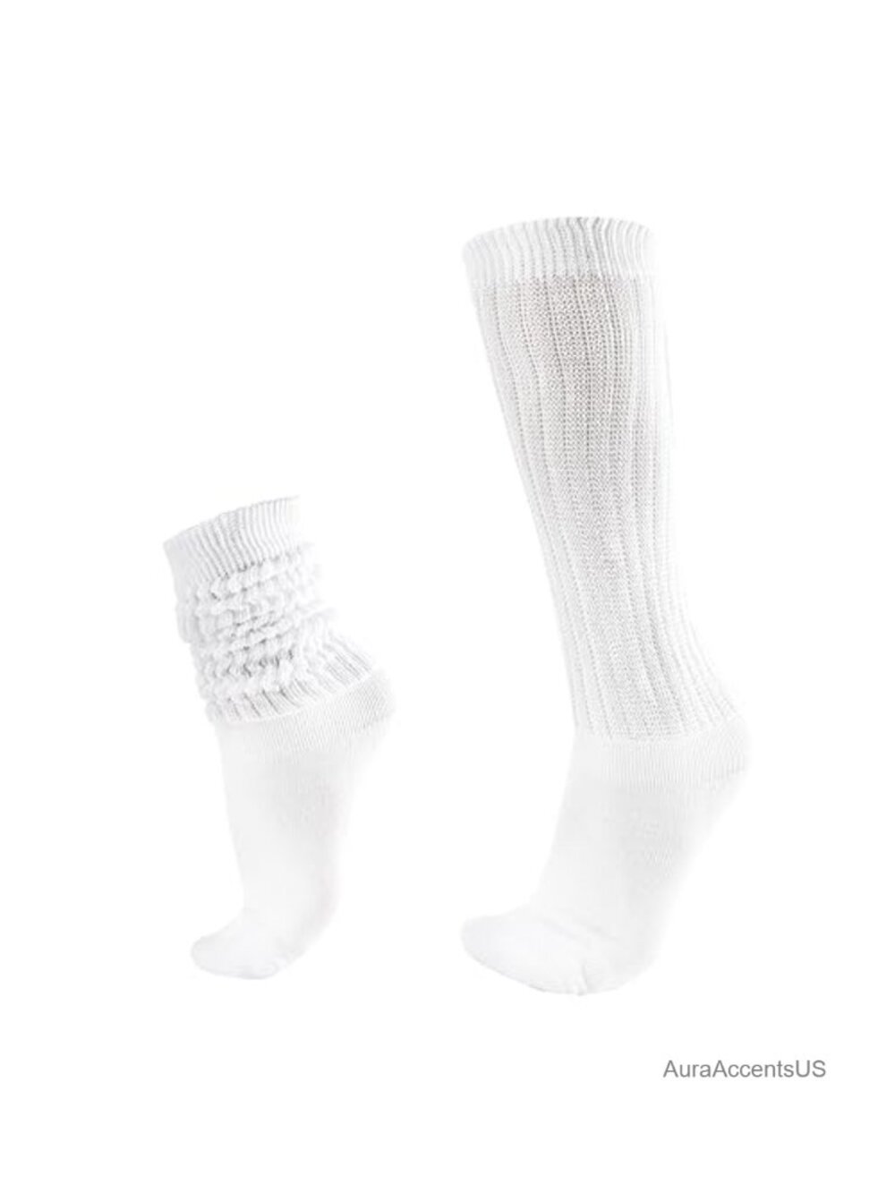 Slouch Socks Stack & Scrunch Cotton Knee High Women 90s Style Winter Warm